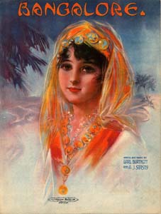 music vintage sheet bangalore poster beautiful covers early 1920s 1900s american wall